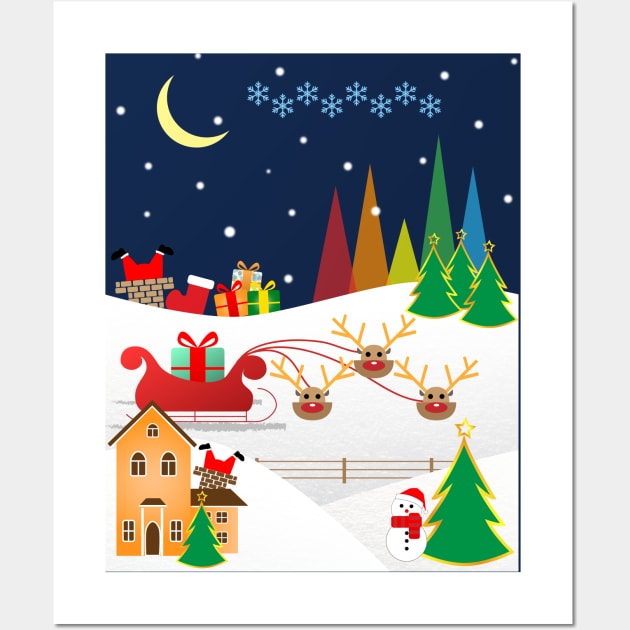 Christmas town Wall Art by quenguyen